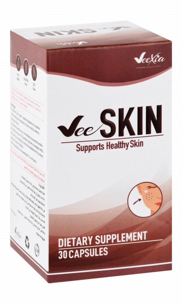Vee Healthy Skin Support Supplement - GMO free, gluten free, soy free