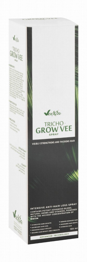 Veexia Tricho Grow Vee Strengthening, Thickening & Anti-Hair Loss Spray with Vitamins & Biotin