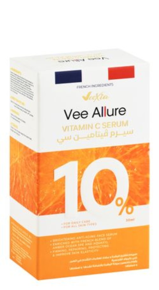 Veexia Vee Allure 10% Vitamin C Brightening & Anti-Aging Facial Serum for All Skin Types