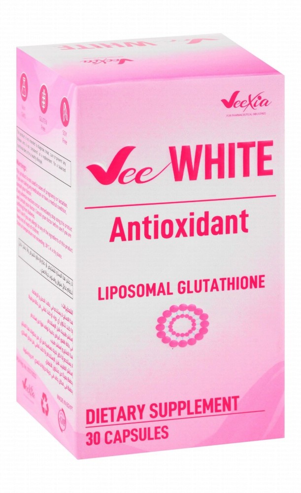 Veexia Vee White 1000mg Liposomal Glutathione Antioxidant Supplement - GMO free, gluten free, soy free