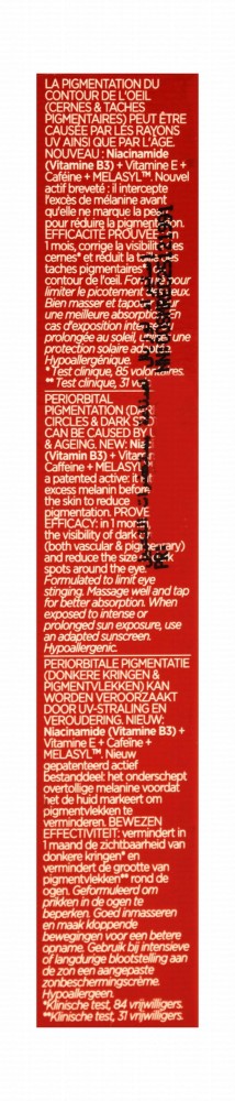 Vichy Anti-Aging Eye Cream with Niacinamide & Melasyl for Dark Spots & Circles SPF50+