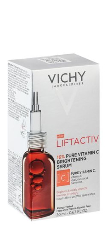 Vichy Liftactiv 16% Vitamin C Brightening & Smoothing Facial Serum with Vitamin E & Hyaluronic Acid - fragrance free, alcohol free, silicones free