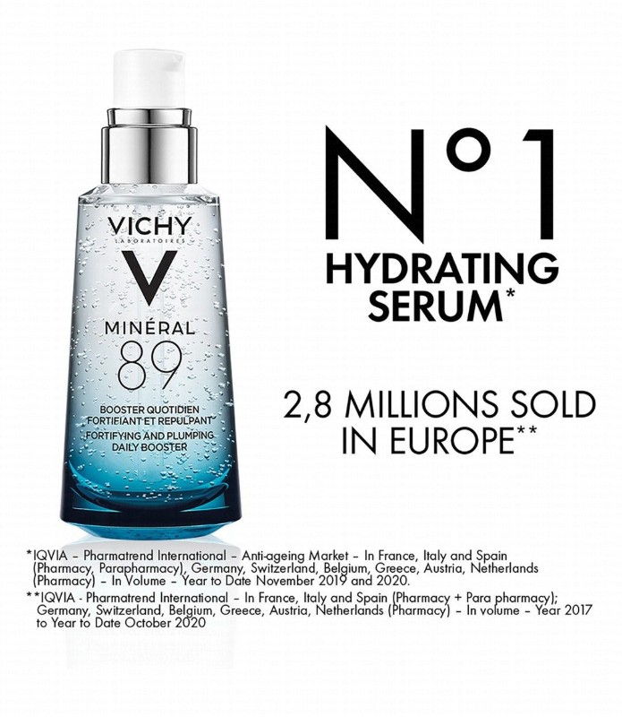Vichy Mineral 89 Fortifying & Plumping Daily Booster Facial Serum - parabens free, colorant free, alcohol free