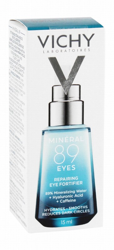 Vichy Mineral 89 Hypoallergenic Repairing & Fortifying Eye Serum with Hyaluronic Acid & Caffeine - alcohol free, fragrance free
