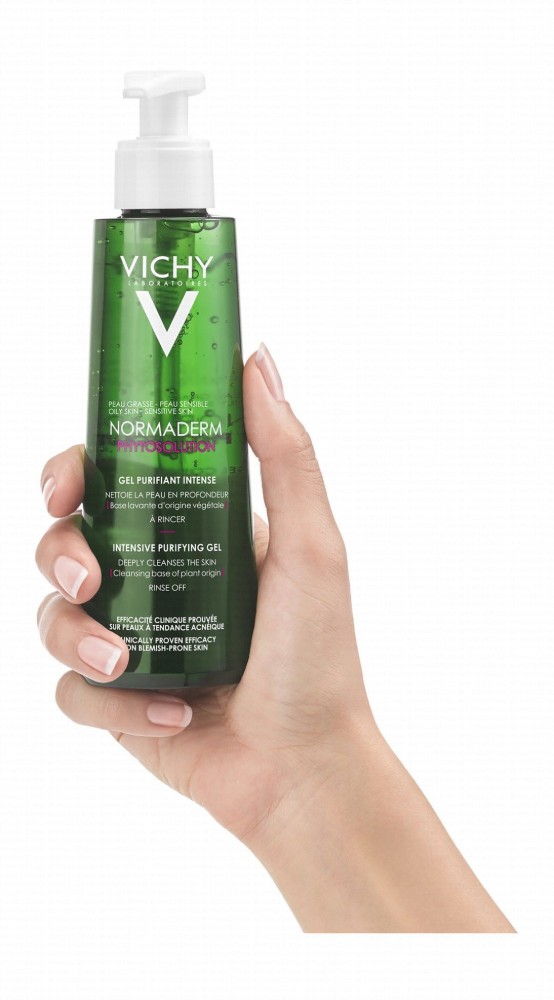 Vichy Normaderm Phytosolution Hypoallergenic Intensive Purifying Facial Cleansing Gel for Oily, Sensitive & Blemish Prone Skin