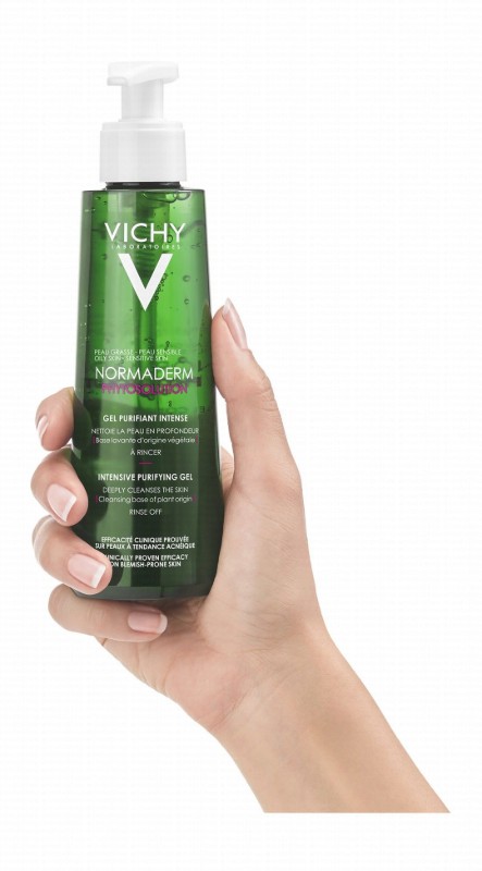 Vichy Normaderm Phytosolution Hypoallergenic Intensive Purifying Facial Cleansing Gel for Oily, Sensitive & Blemish Prone Skin