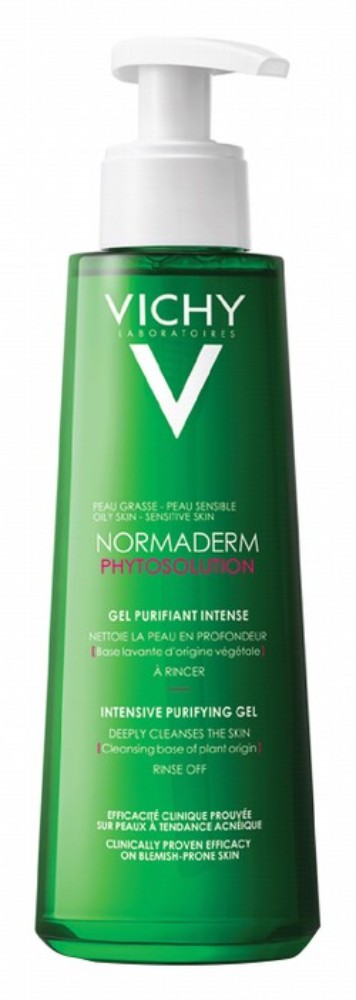 Vichy Normaderm Phytosolution Hypoallergenic Intensive Purifying Facial Cleansing Gel for Oily, Sensitive & Blemish Prone Skin