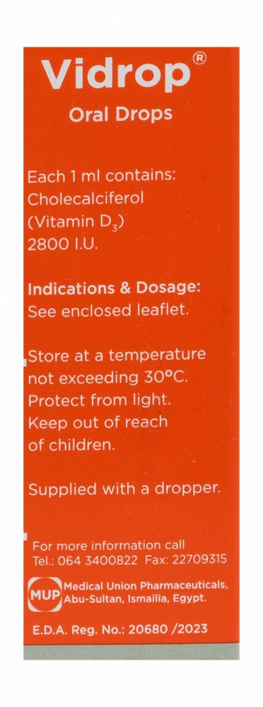 Vidrop 2800 IU/1ml Cholecalciferol Vitamin D3 Oral Drops