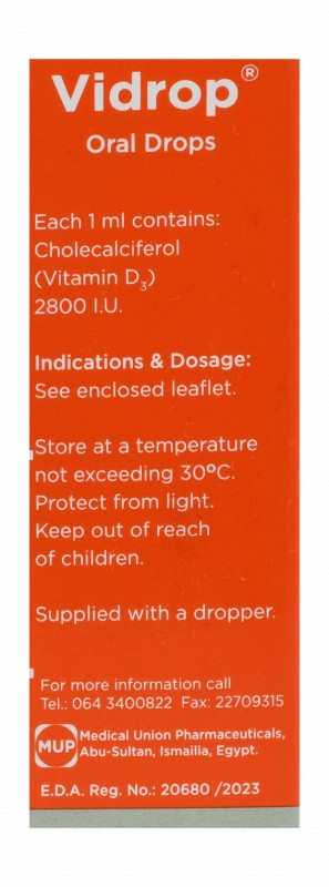 Vidrop 2800 IU/1ml Cholecalciferol Vitamin D3 Oral Drops