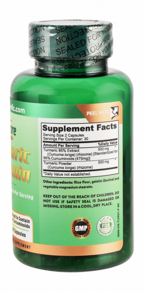 Vitacare 1000mg Turmeric Supplement - GMO free