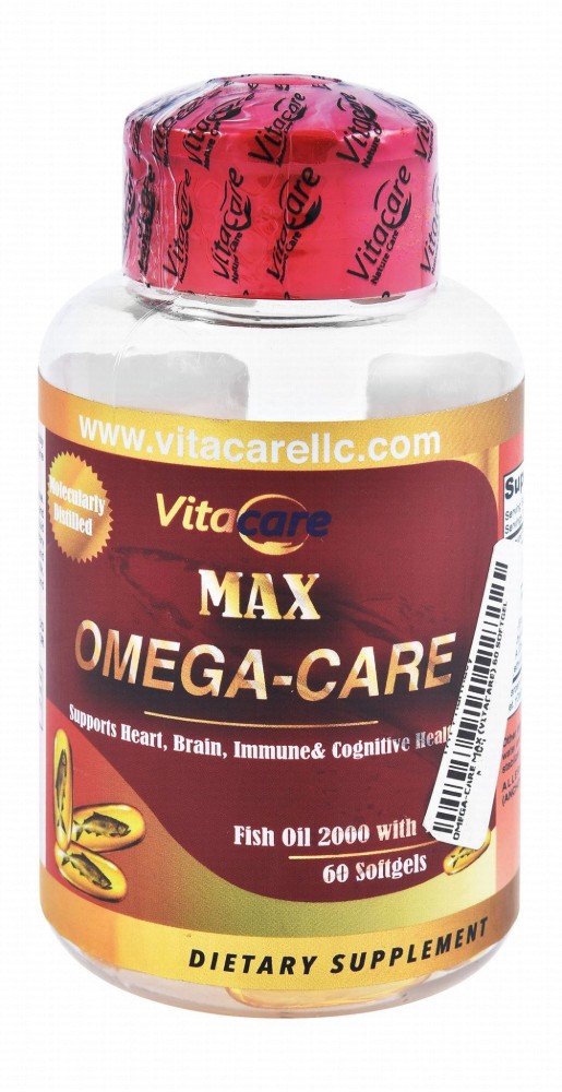 Vitacare Max Omega-Care 2000mg Fish Oil Supplement for Heart, Brain & Immune System