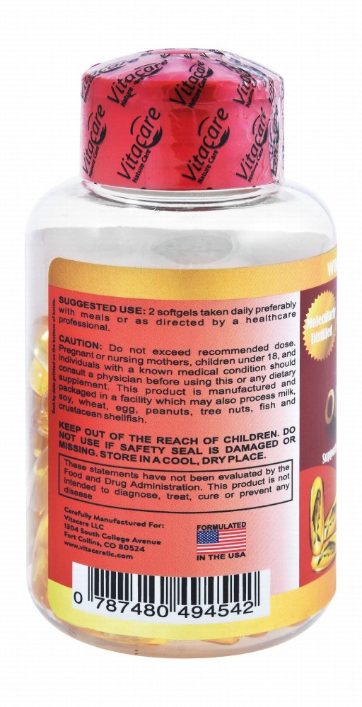 Vitacare Max Omega-Care 2000mg Fish Oil Supplement for Heart, Brain & Immune System