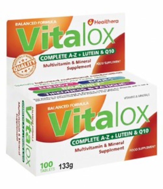 Vitalox A-Z Multivitamin & Mineral Supplement with Lutein & Q10 for Energy, Immunity & Bones Health - gluten free, lactose free