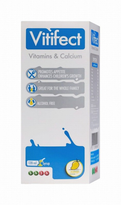 Vitifect Appetite Enhancer & Children Growth Supplement Syrup Mango Flavor - alcohol free