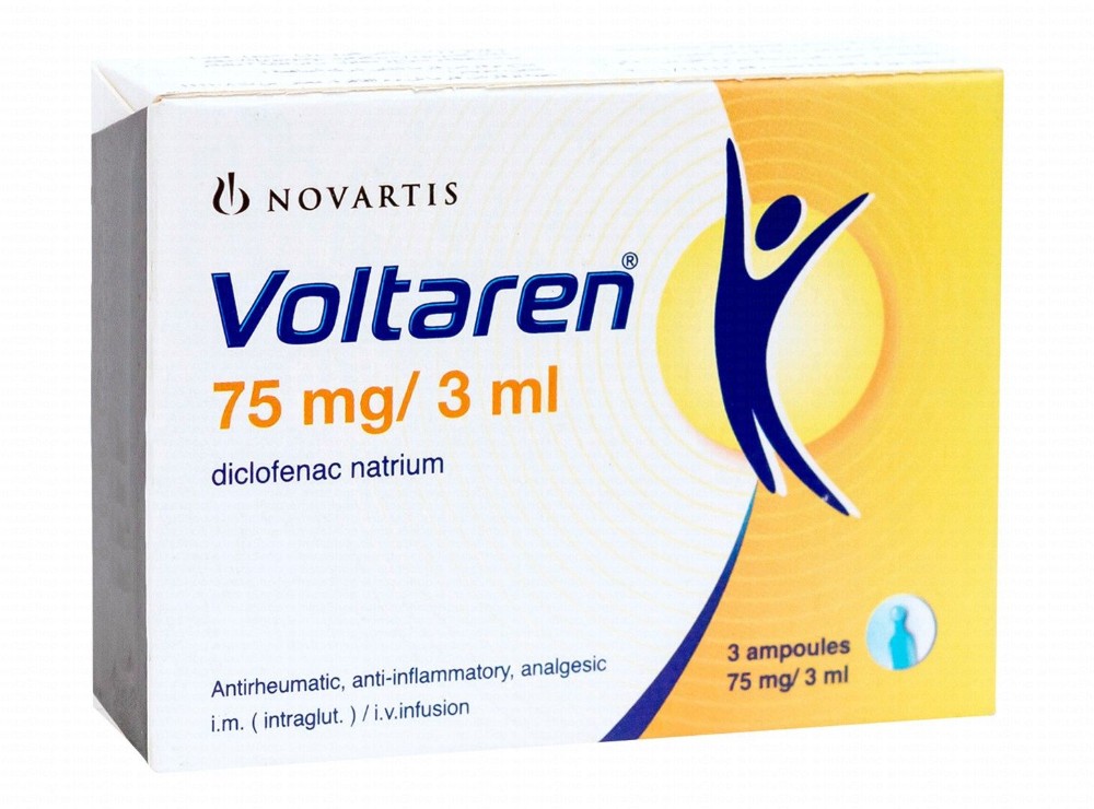 Voltaren 75mg/3ml Diclofenac Natrium Anti-Inflammatory, Antirheumatic & Analgesic Ampoules