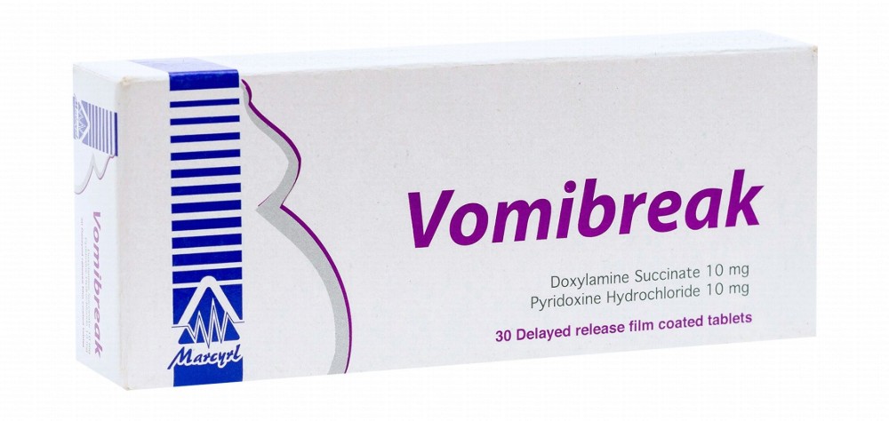Vomibreak with 10mg Doxylamine Succinate & 10mg Pyridoxine Hydrochloride