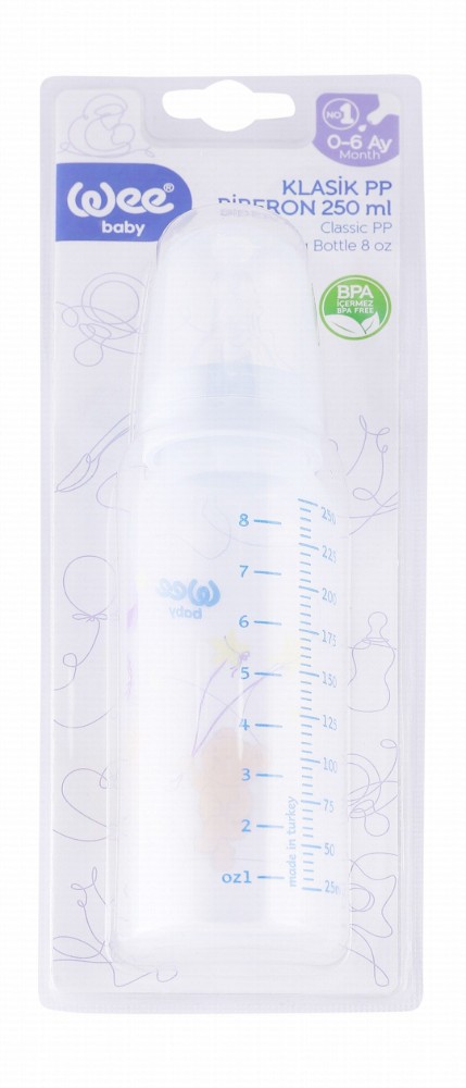 Wee Baby Classic 250ml PP Bottle Stage 1 (0-6 Months) - BPA free