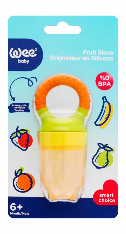 Wee Baby Multicolored Silicone Fruit Sieve (6+ Months) - BPA free