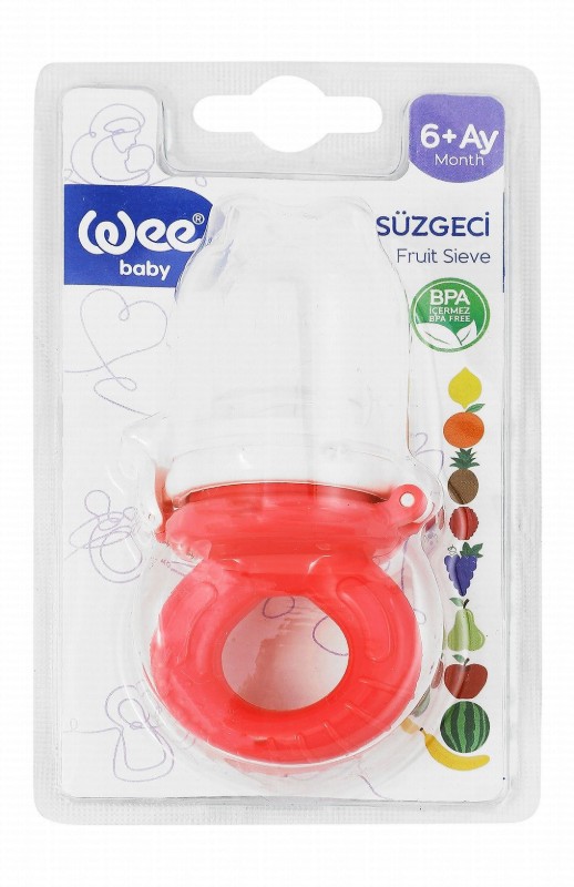 Wee Baby Red Fruit Sieve (6+ Months) - BPA free