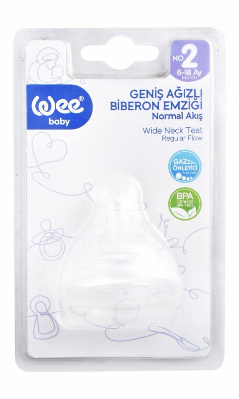 Wee Baby Regular Flow Teat No.2 (6-18 Months) - BPA free