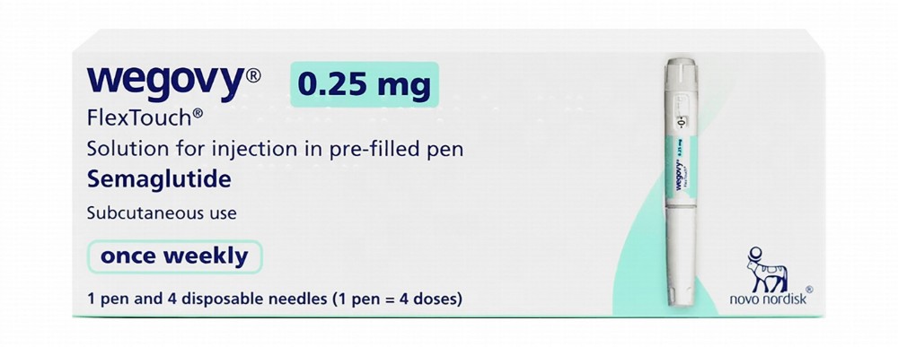 Wegovy FlexTouch 0.25mg/ml Semaglutide Pre-Filled Solution Pen for Subcutaneous Injection