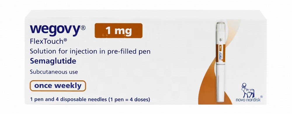 Wegovy FlexTouch 1mg/ml Semaglutide Pre-Filled Solution Pen for Subcutaneous Injection