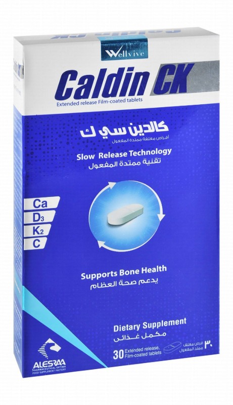 Wellvive Caldin CK 400mg Calcium Bone Health Support Supplement with Vitamin D3, K2 & C