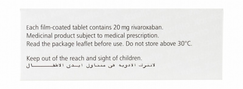 Xarelto 20mg Rivaroxaban Anti-Thrombotic Medication