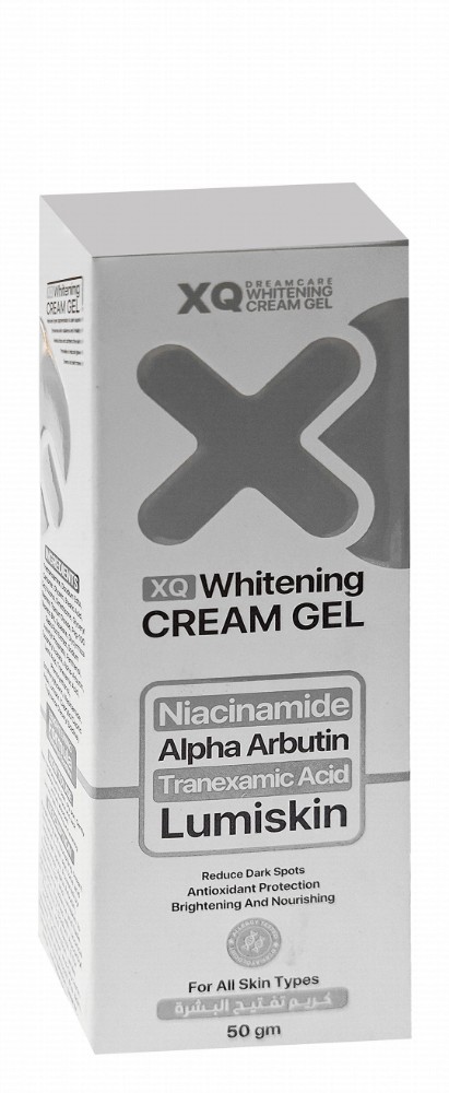 XQ Whitening, Moisturizing & Dark Spots Reducing Cream Gel with Lumiskin, Niacinamide & Alpha Arbutin for All Skin Types