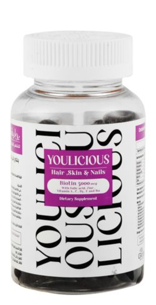 Youlicious 5000mcg Biotin, Folic Acid & Multivitamin Hair, Skin & Nails Health Support Dietary Supplement
