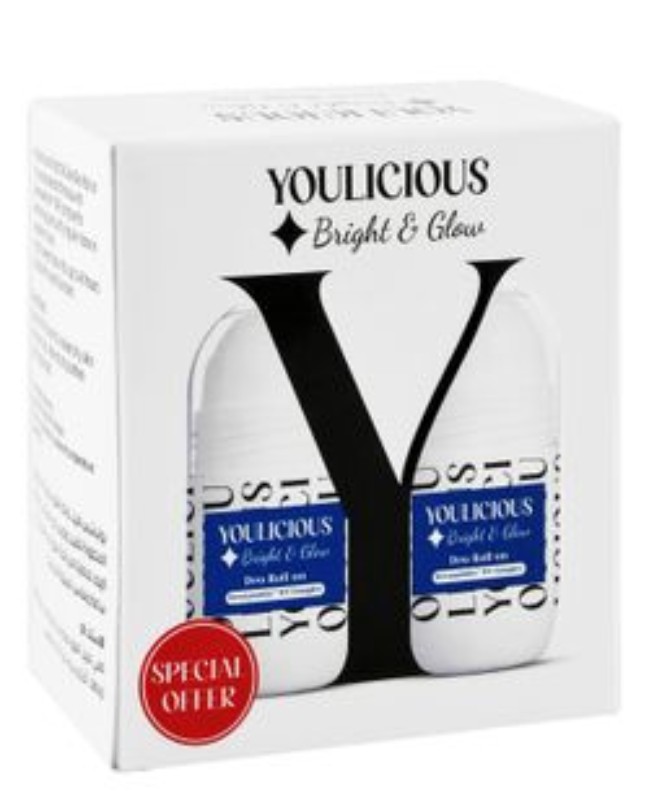 Youlicious Hypoallergenic Brightening & Glowing Roll-On Deodorants with Dermawhite WF Complex - vegan, alcohol free, parabens free