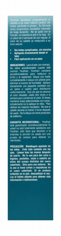 Youthair Color Restoring Conditioning Cream for Men - lead free, dyes free, peroxide free