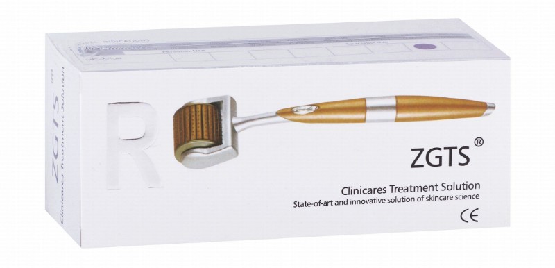 ZGTS Sterile Gold Derma Roller with 0.50mm Needles
