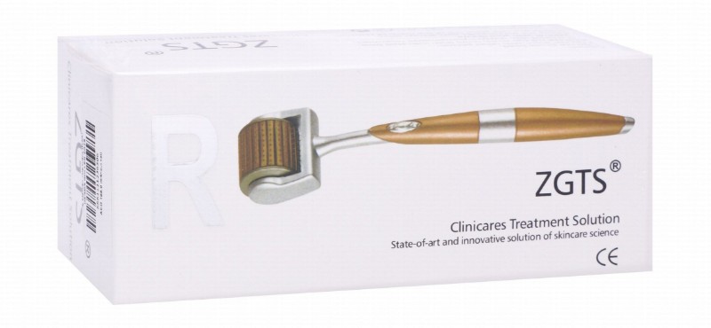 ZGTS Sterile Gold Derma Roller with 0.75mm Needles