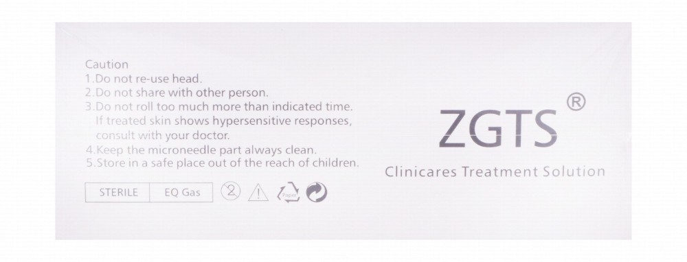 ZGTS Sterile Gold Derma Roller with 0.75mm Needles