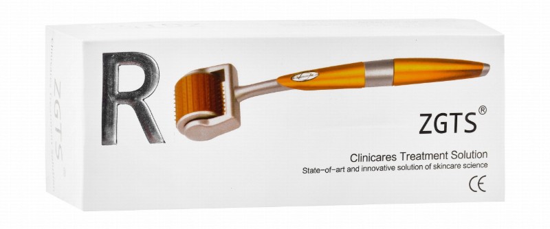 ZGTS Sterile Gold Derma Roller with 1.00mm Needles