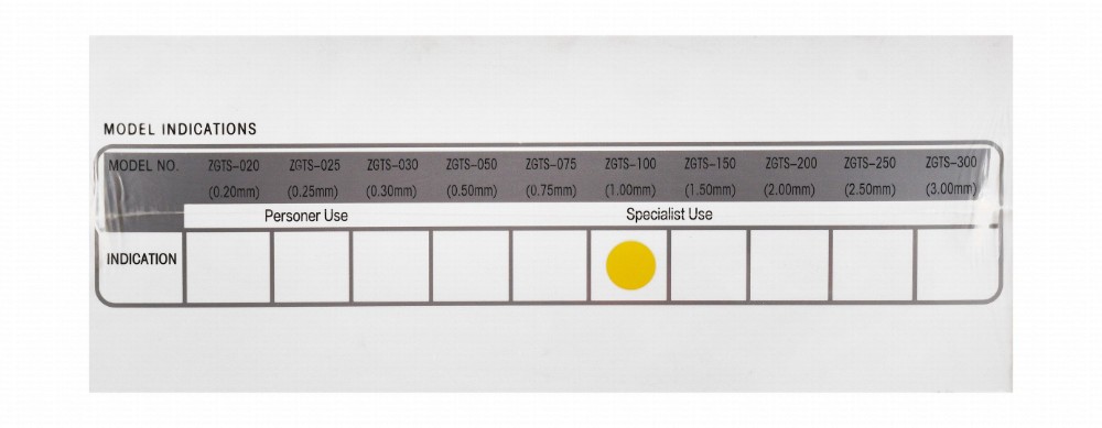 ZGTS Sterile Gold Derma Roller with 1.00mm Needles
