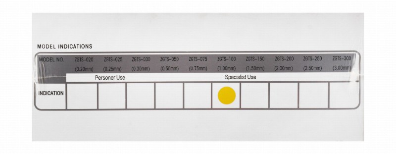 ZGTS Sterile Gold Derma Roller with 1.00mm Needles
