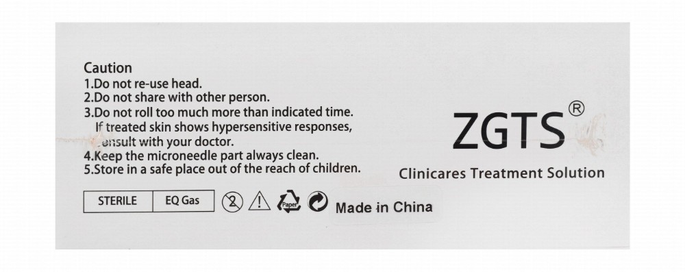 ZGTS Sterile Gold Derma Roller with 1.00mm Needles