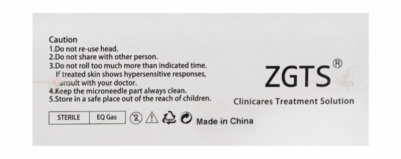 ZGTS Sterile Gold Derma Roller with 1.00mm Needles