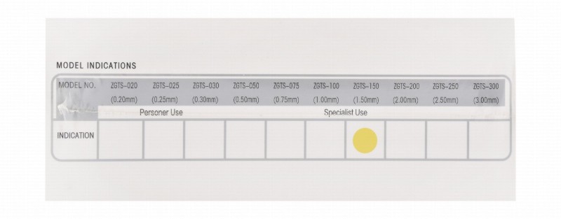 ZGTS Sterile Gold Derma Roller with 1.50mm Needles