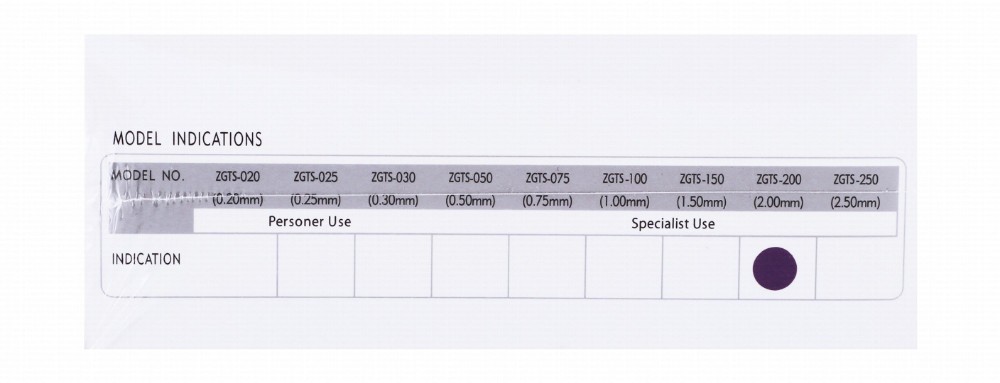 ZGTS Sterile Gold Derma Roller with 2mm Needles