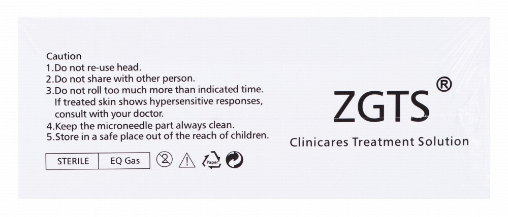 ZGTS Sterile Gold Derma Roller with 2mm Needles