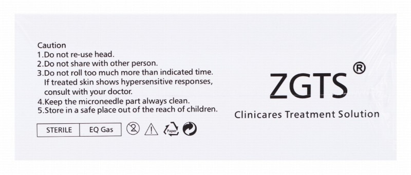 ZGTS Sterile Gold Derma Roller with 2mm Needles