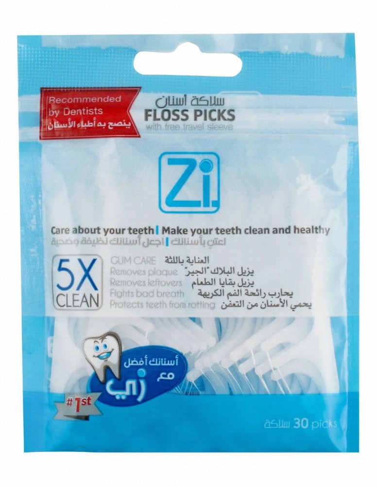 Zi. 5x Cleaning Floss Picks