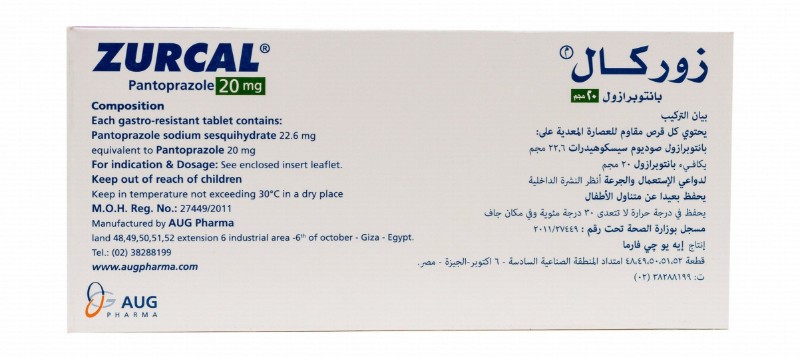 Zurcal 20mg Pantoprazole