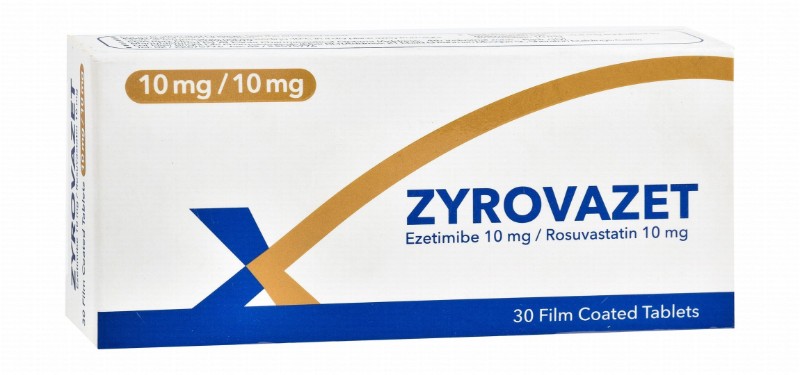 Zyrovazet 10mg Ezetimibe & 10mg Rosuvastatin