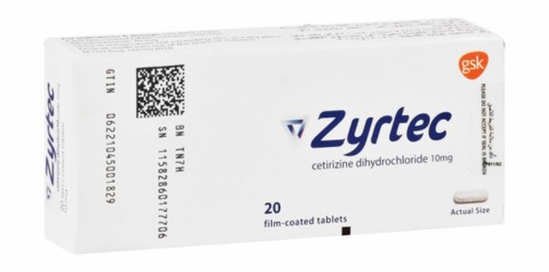 Zyrtec 10mg Cetirizine Dihydrochloride